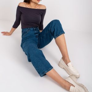 Wholesale Azalea RUE PARIS Dark Blue High Waist Denim Pants