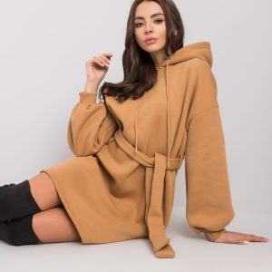 Wholesale Camel tracksuit dress with Raella belt